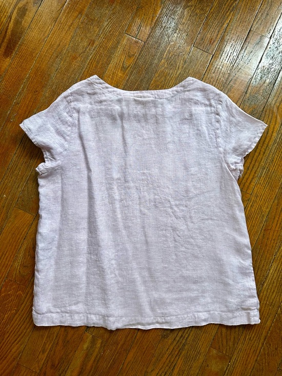 Cynthia Rowley Light Orchid Linen Top - Picture 4 of 4